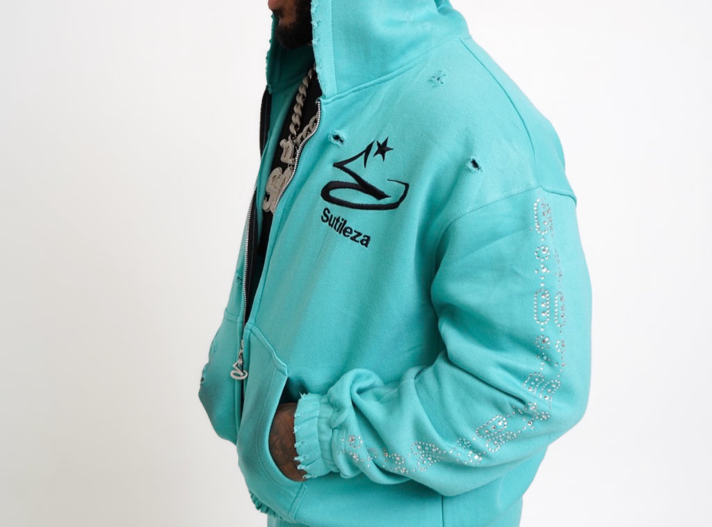 TEAL AURA EMBER ZIP UP
