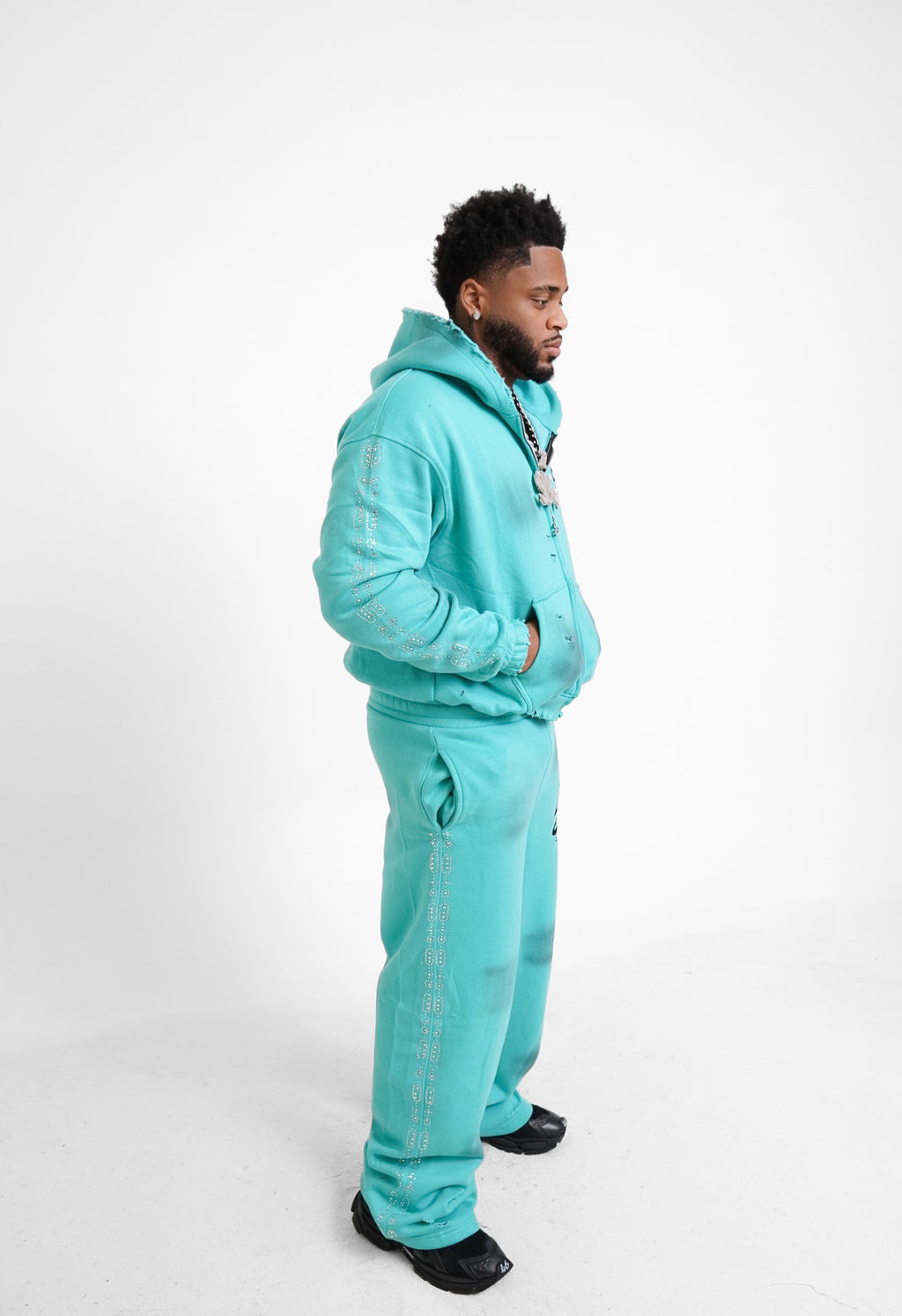 TEAL AURA EMBER ZIP UP