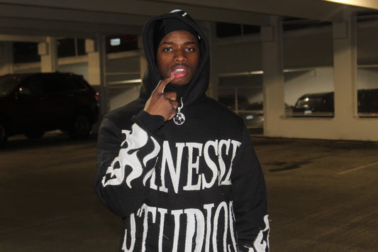 “No Risk No Story” black hoodie